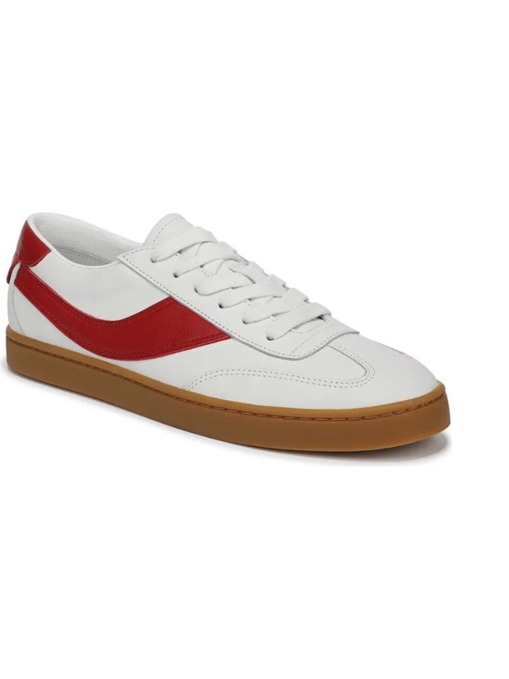 Vince Korrin Leather Sneakers- White/ Red- Women's Size 8- New in Box - Picture 2 of 16